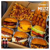 RODÍZIO EM CASA - 6x Hambúrgueres + 500g de Fritas + 500g Nuggets + 2X Coca-Cola 2L + 4 Molhos Especiais